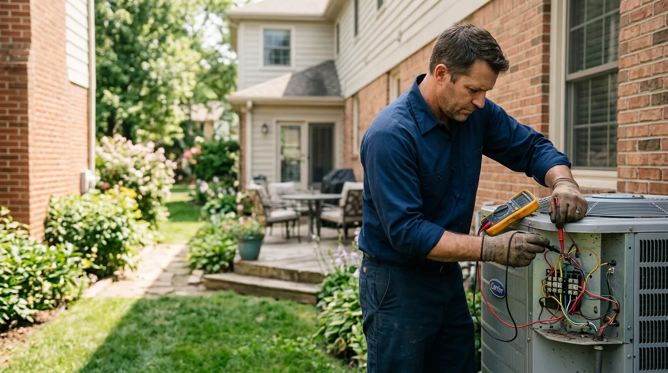 HVAC technician working near Nesquehoning, PA